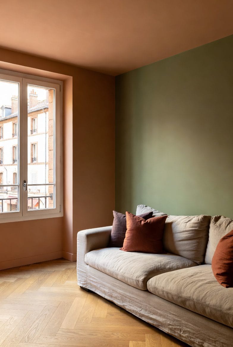 Salon toulousain tendance 2026 – Palette terracotta, vert sauge et beige chaud